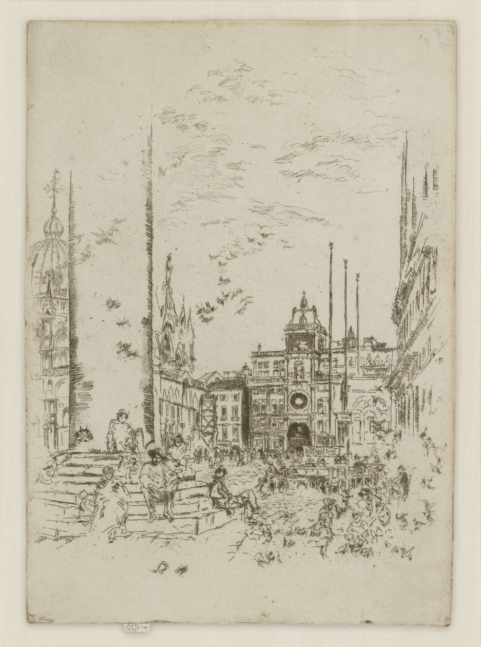 The Piazzetta, from the First Venice Set (Venice, A Series of Twelve Etchings) by James McNeill Whistler