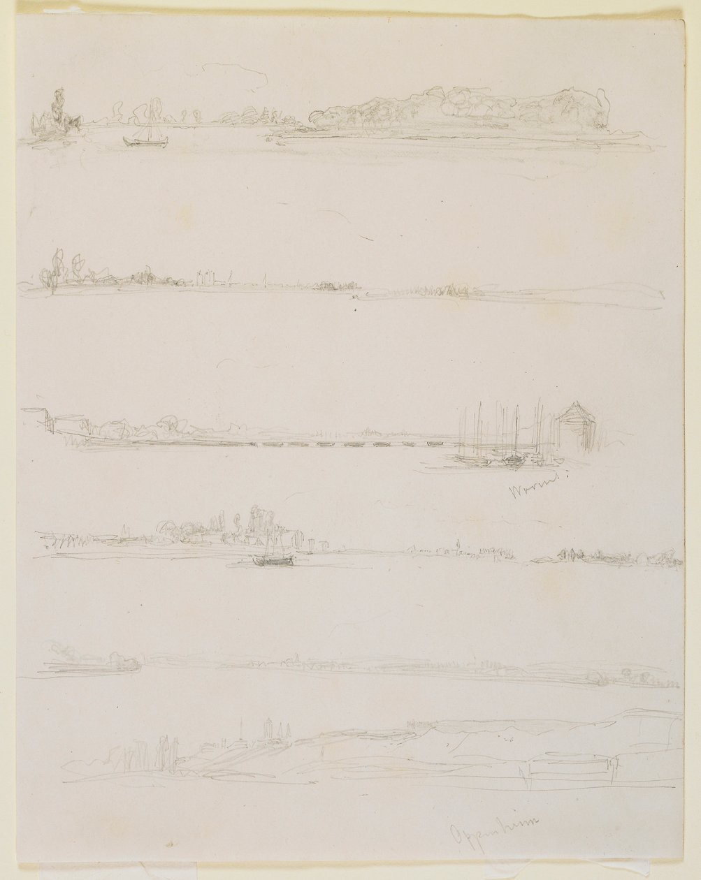 The Rhine, near Worms and Oppenheim by James Abbott McNeill Whistler