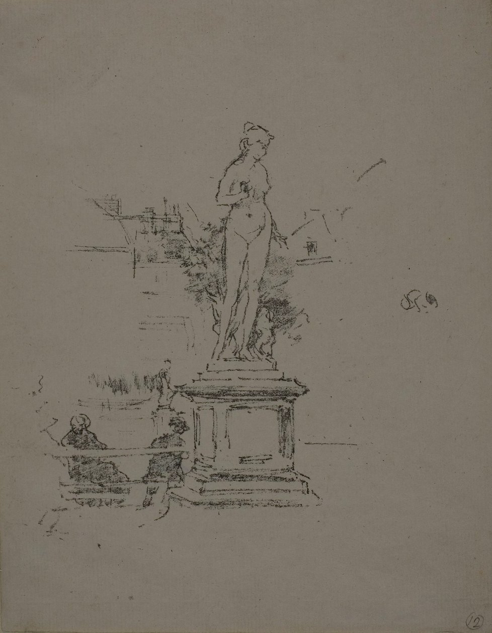 The Statue, Luxembourg Gardens by James Abbott McNeill Whistler