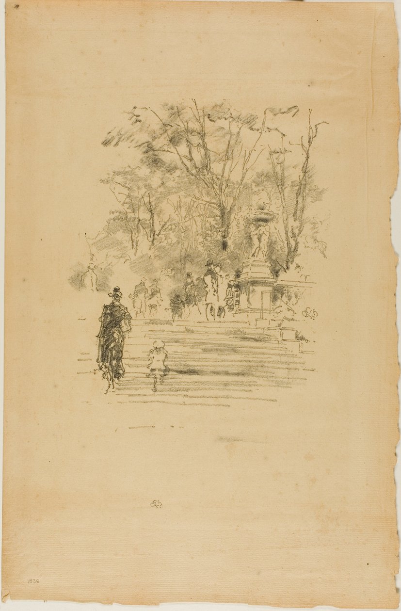 The Steps, Luxembourg by James Abbott McNeill Whistler