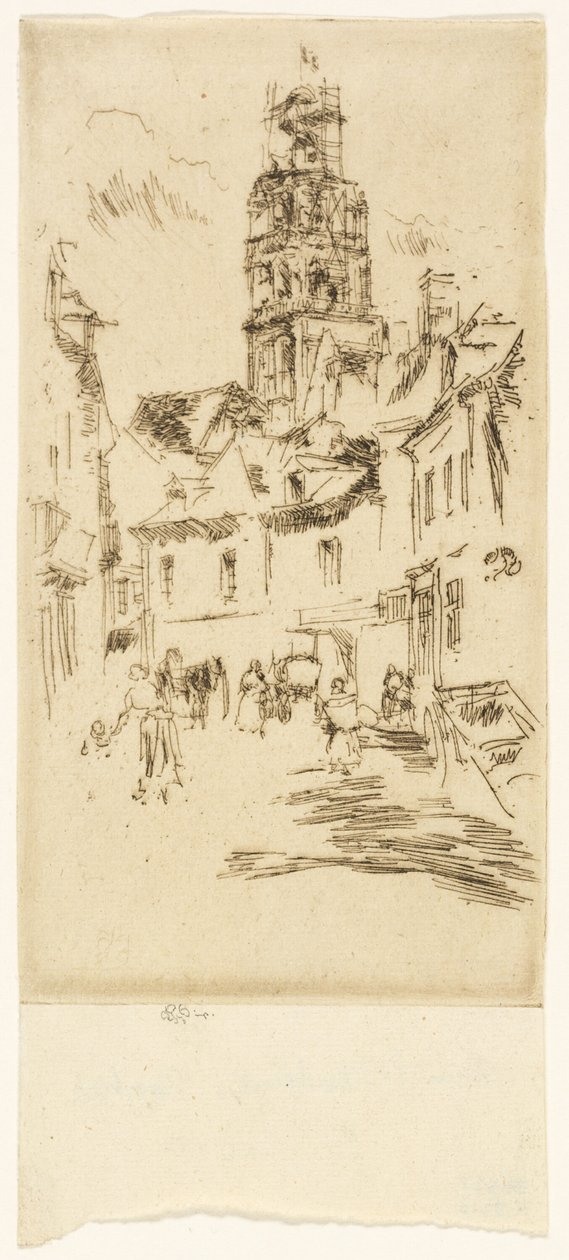 Tour Saint Antoine, Loches by James Abbott McNeill Whistler