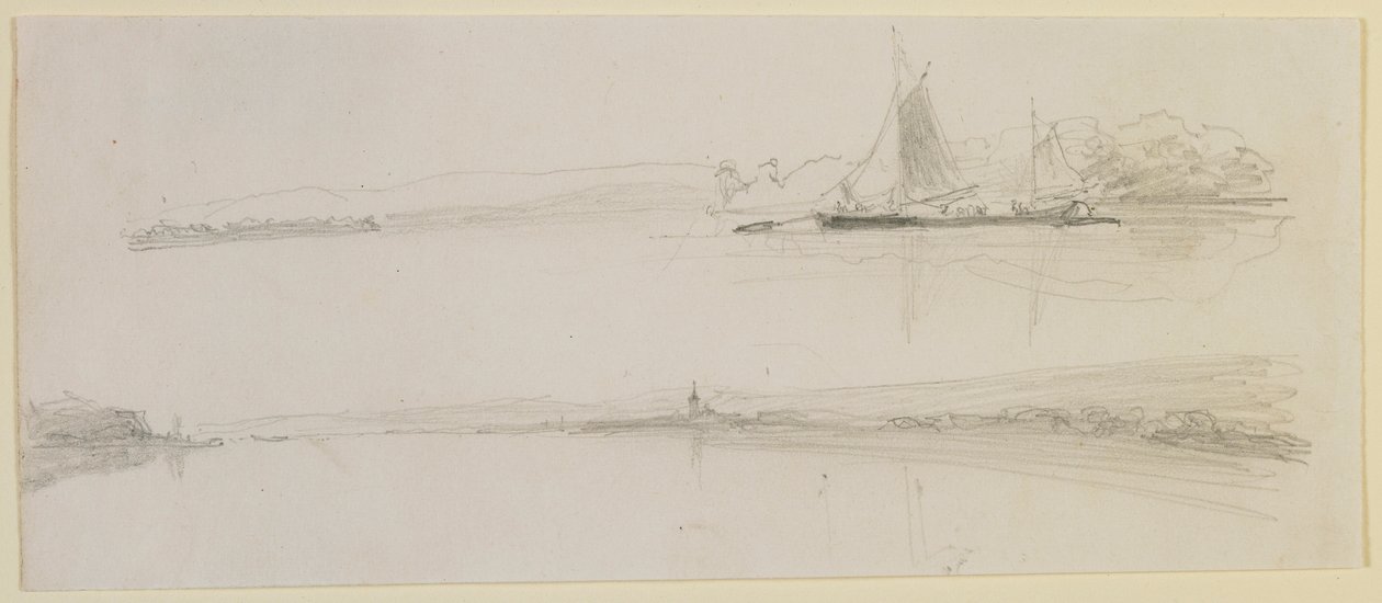 Two Scenes on a River by James Abbott McNeill Whistler