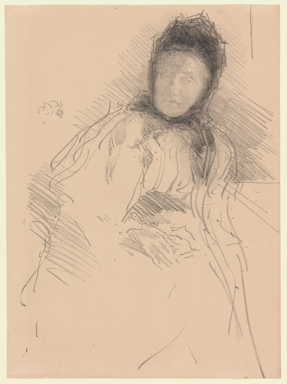 Unfinished Sketch of Lady Haden by James McNeill Whistler