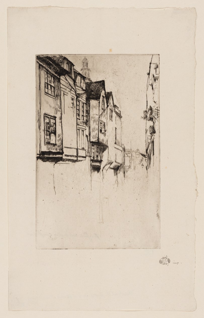 Wych Street, London by James Abbott McNeill Whistler