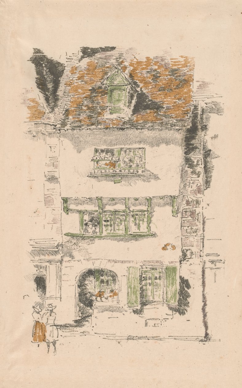 Yellow House, Lannion by James Abbott McNeill Whistler