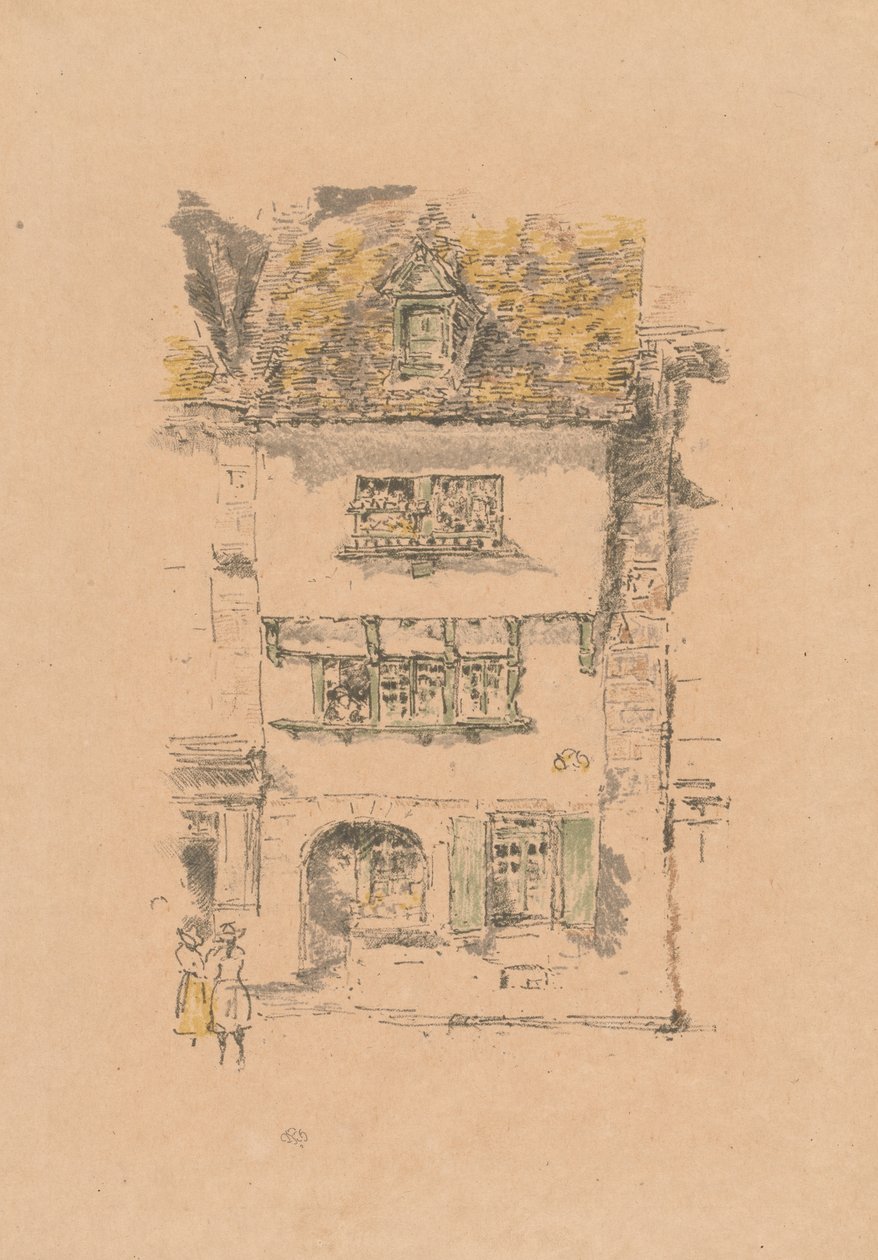 Yellow House, Lannion by James McNeill Whistler