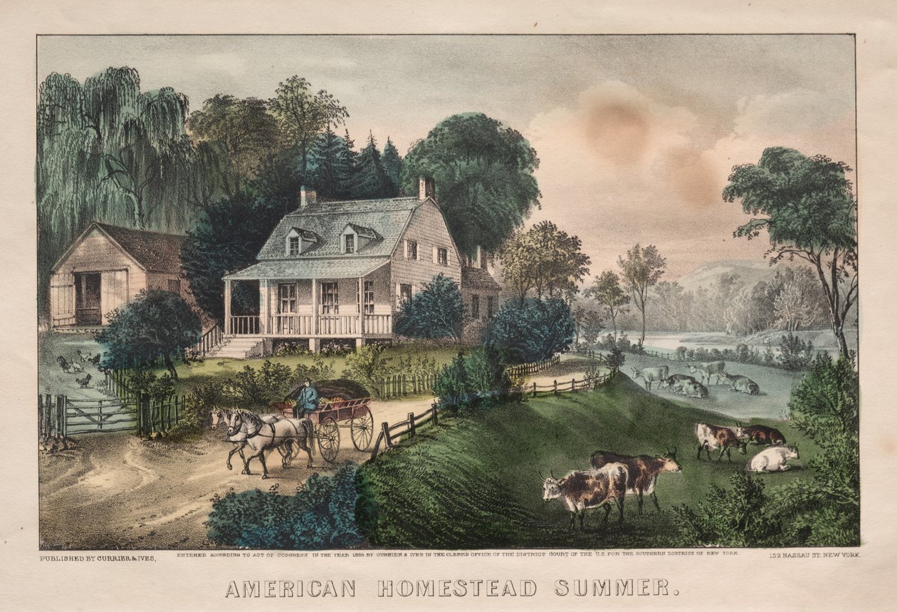 American Homestead, Summer by James Merritt Ives