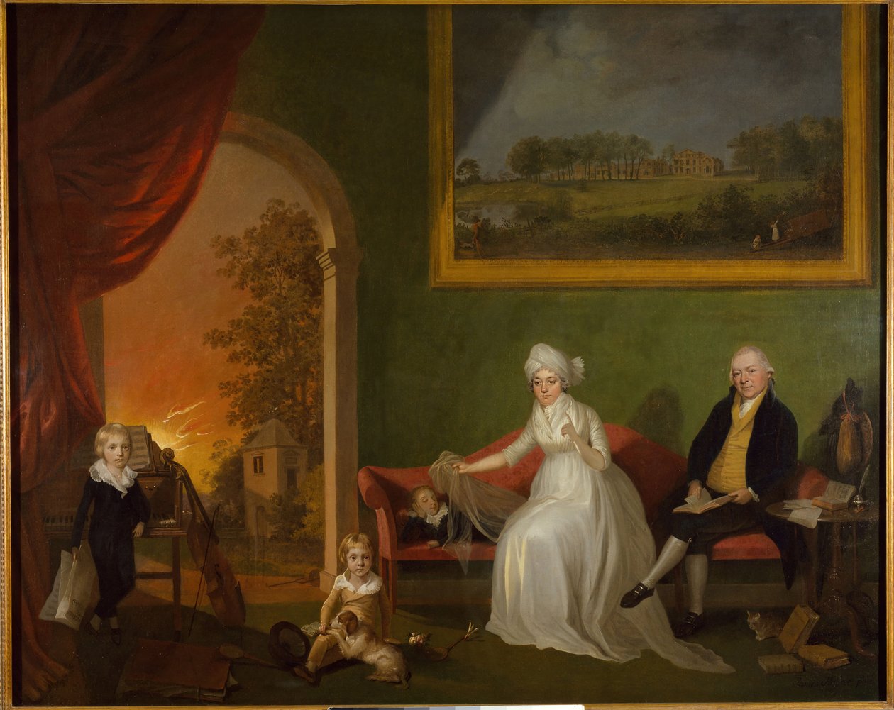 Portrait of Robert Mynors and His Family, 1797 by James Millar