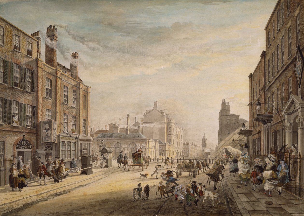 View Towards Hanover Square Showing Holles Street, London by James Miller