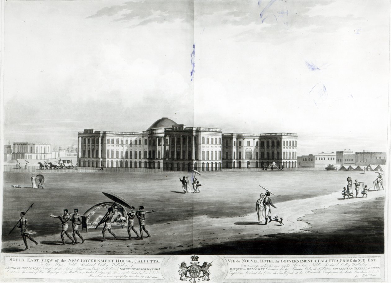 South East View of the New Government House, Calcutta by James Moffat