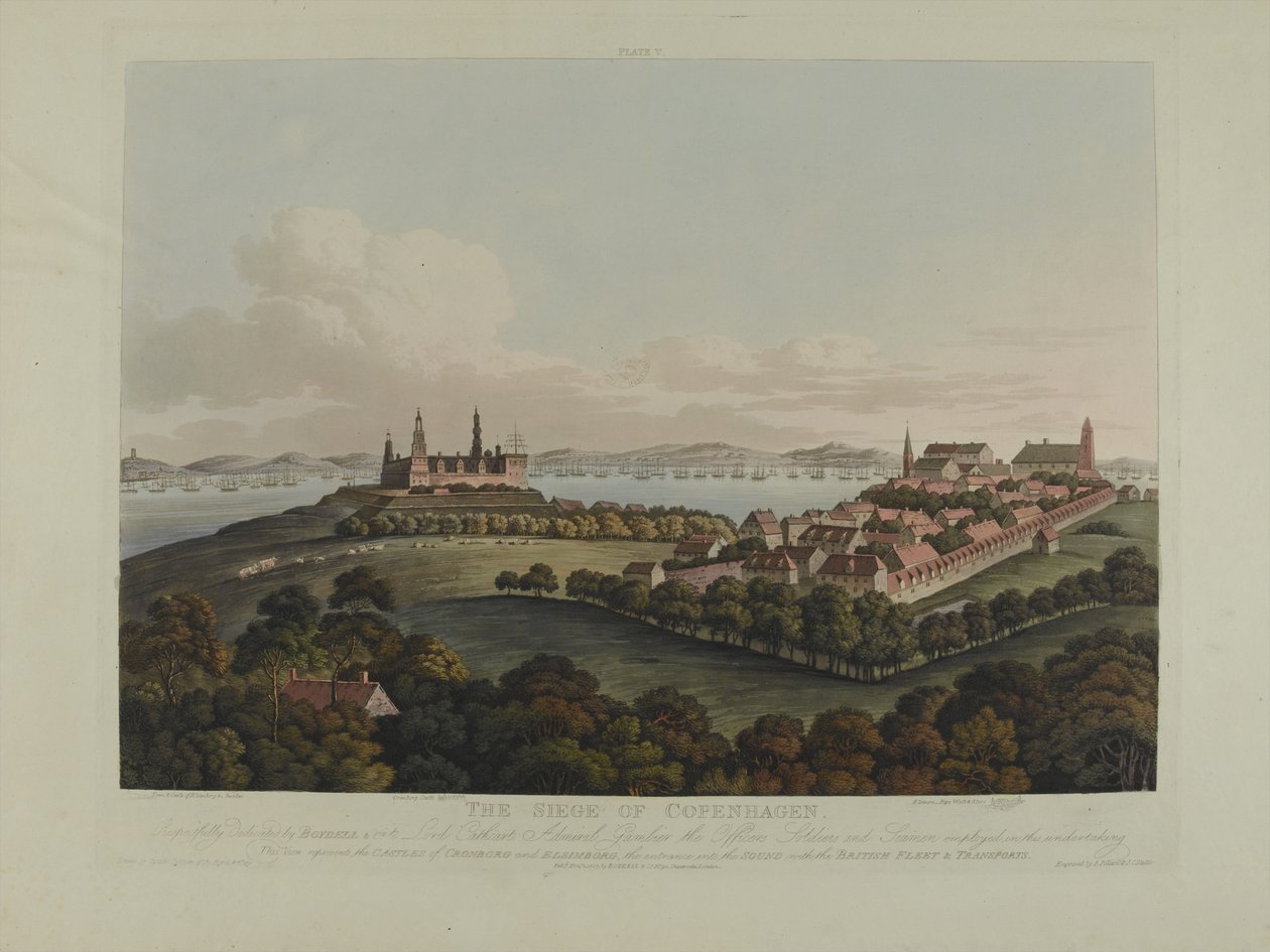 Denmark 1807: The Siege of Copenhagen, engraved by Robert Pollard and Joseph Constantine Stadler, published in 1807 by James Pattison Cockburn