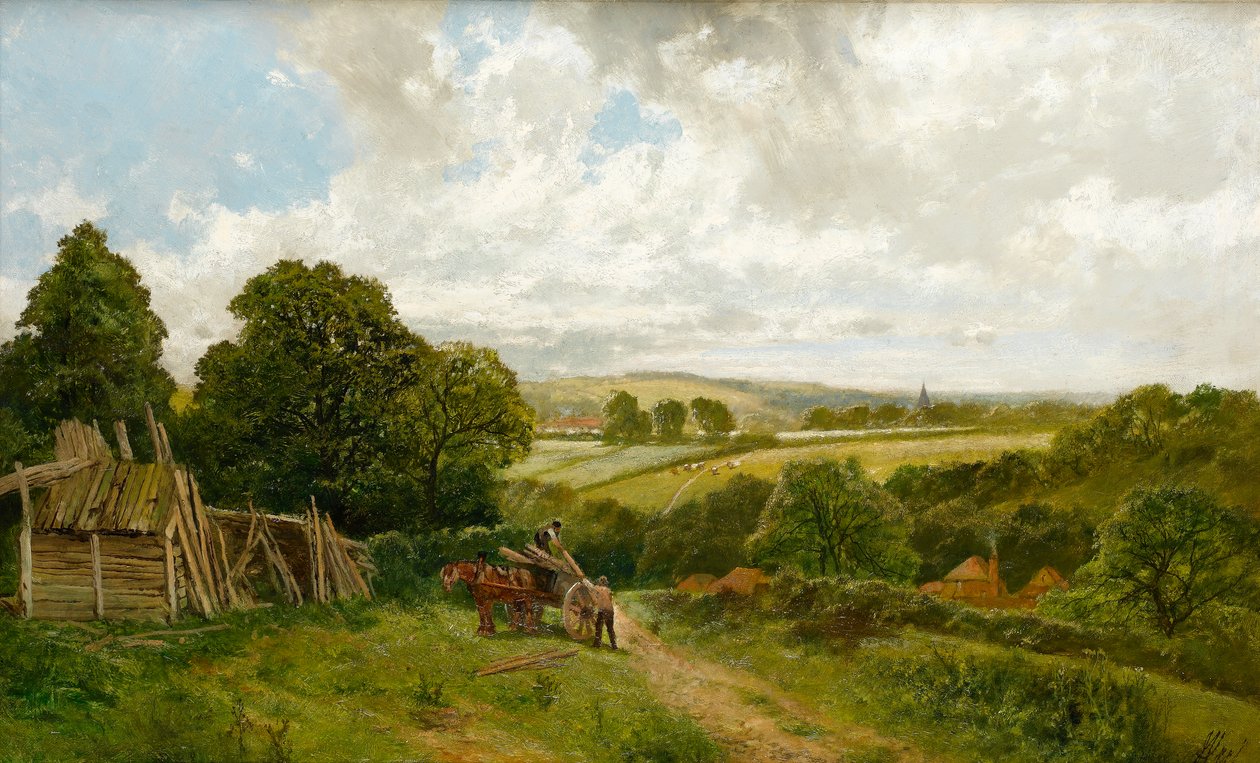 The Canal at Old Basing, Hampshire by James Peel