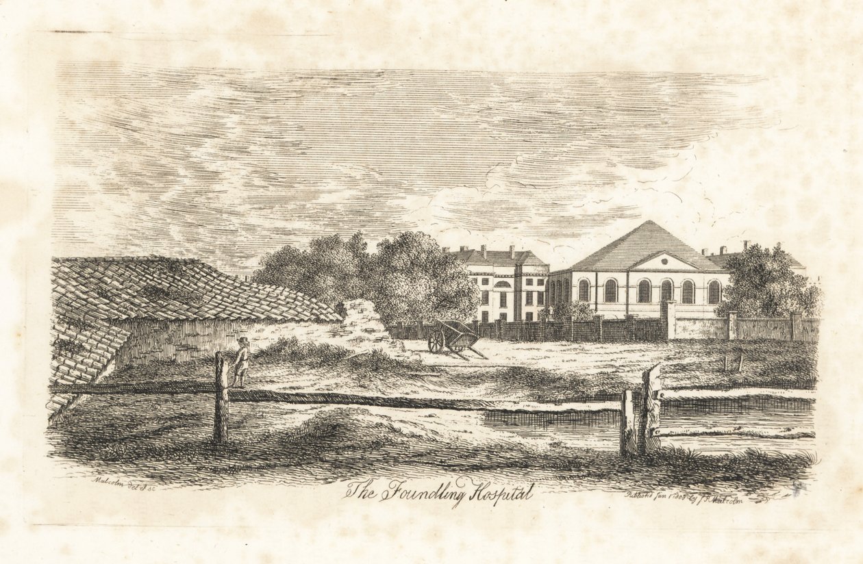The Foundling Hospital, Bloomsbury, London by James Peller Malcolm