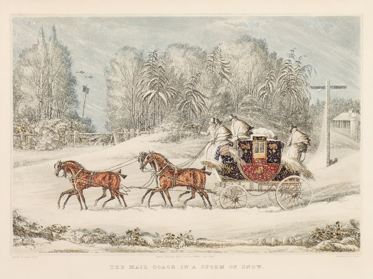 The Mail Coach in a Storm of Snow by James Pollard