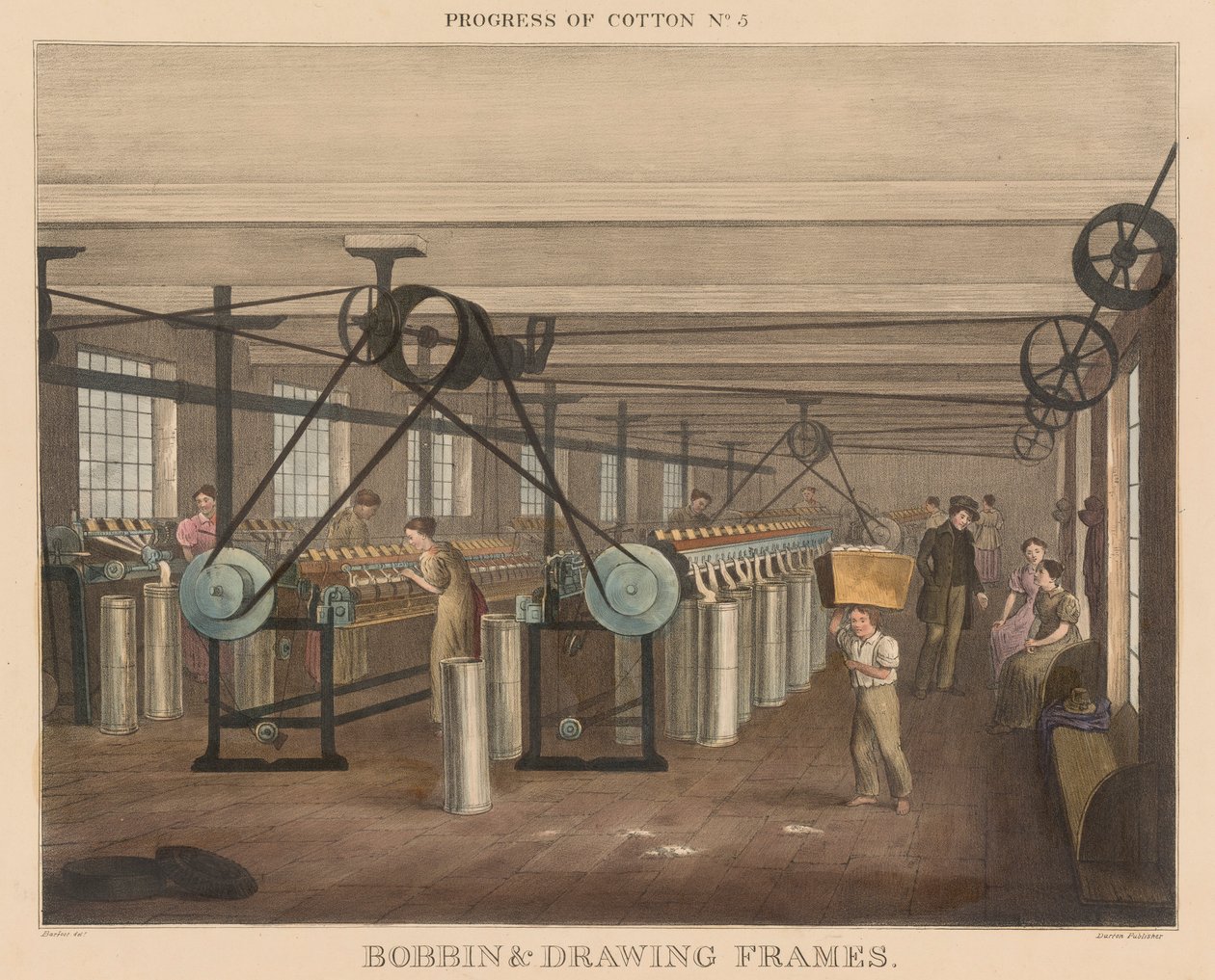 Progress of Cotton: #5 - Bobbin & Drawing Frames by James Richard Barfoot