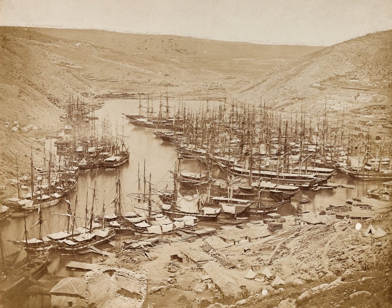 Balaklava Harbour, looking north, 1856 by James Robertson