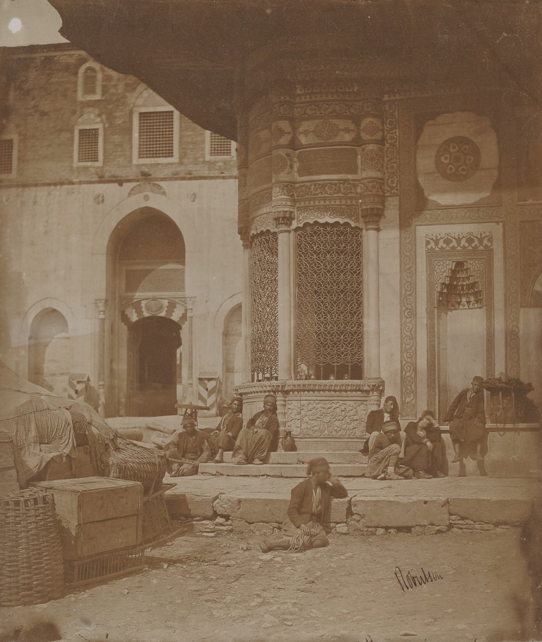 Gate to Imperial Palace and Fountain of Ahmed III by James Robertson