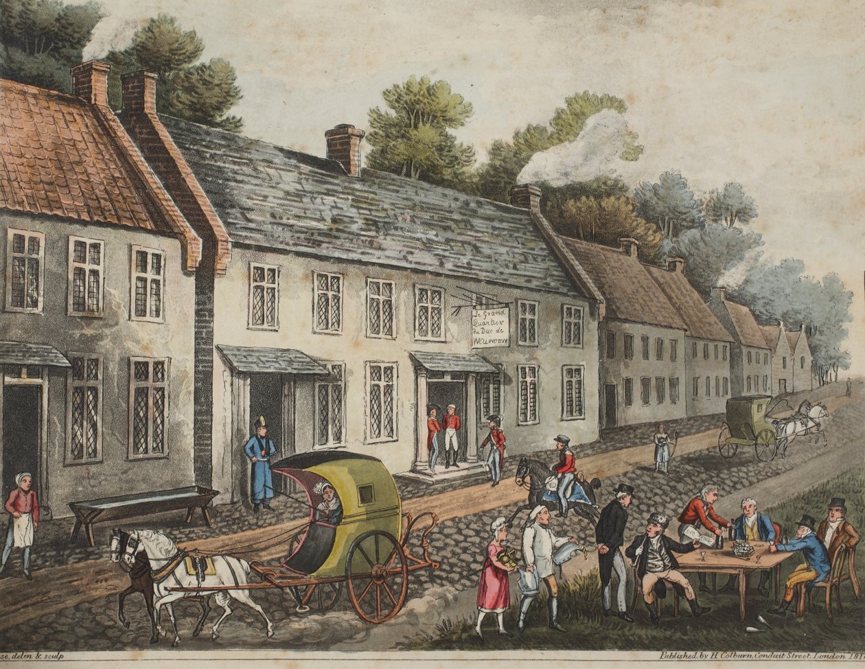 Headquarters of the Duke of Wellington, in the village of Waterloo by James Rouse