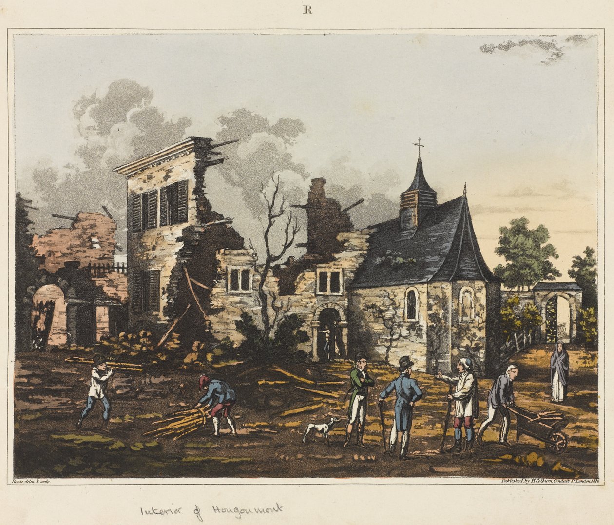 Interior of Hougoumont, from 