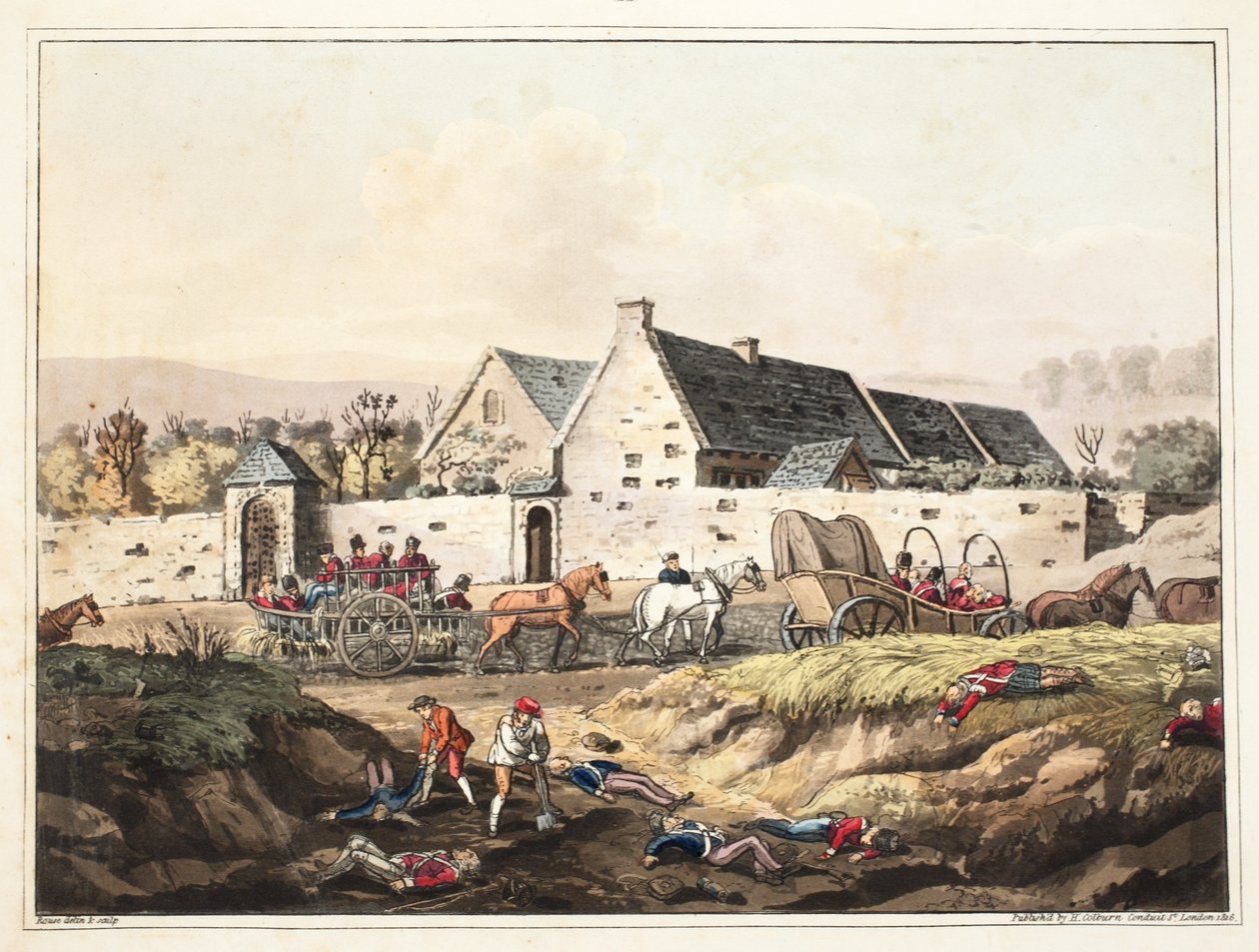 The Farm of La Haye Sainte by James Rouse: Fine art print