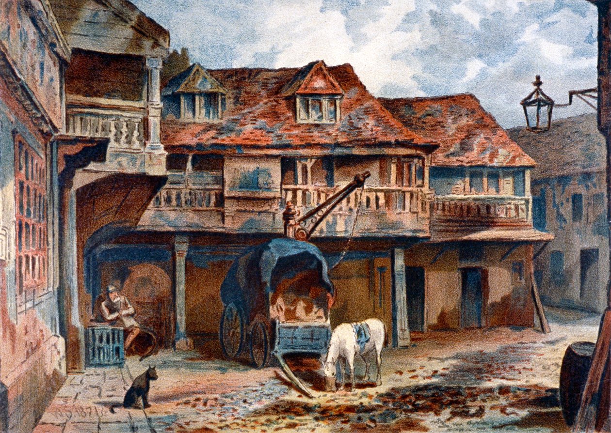 Courtyard of the Tabard Inn, Borough High Street, Southwark, London by James S Virtue