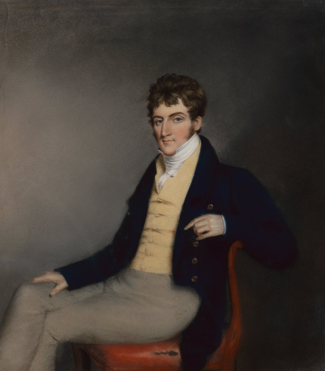 Portrait of a Gentleman in a Yellow Waistcoat, c.1795 by James Sharples