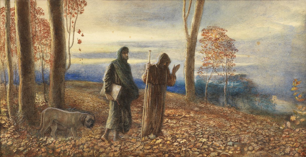 Dante and Virgil in Vallombrosa by James Smetham