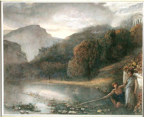 Landscape with a Temple and Pastoral Figures by James Smetham