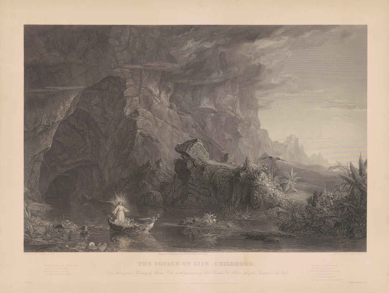 The Voyage of Life: Childhood by James Smillie, after Thomas Cole