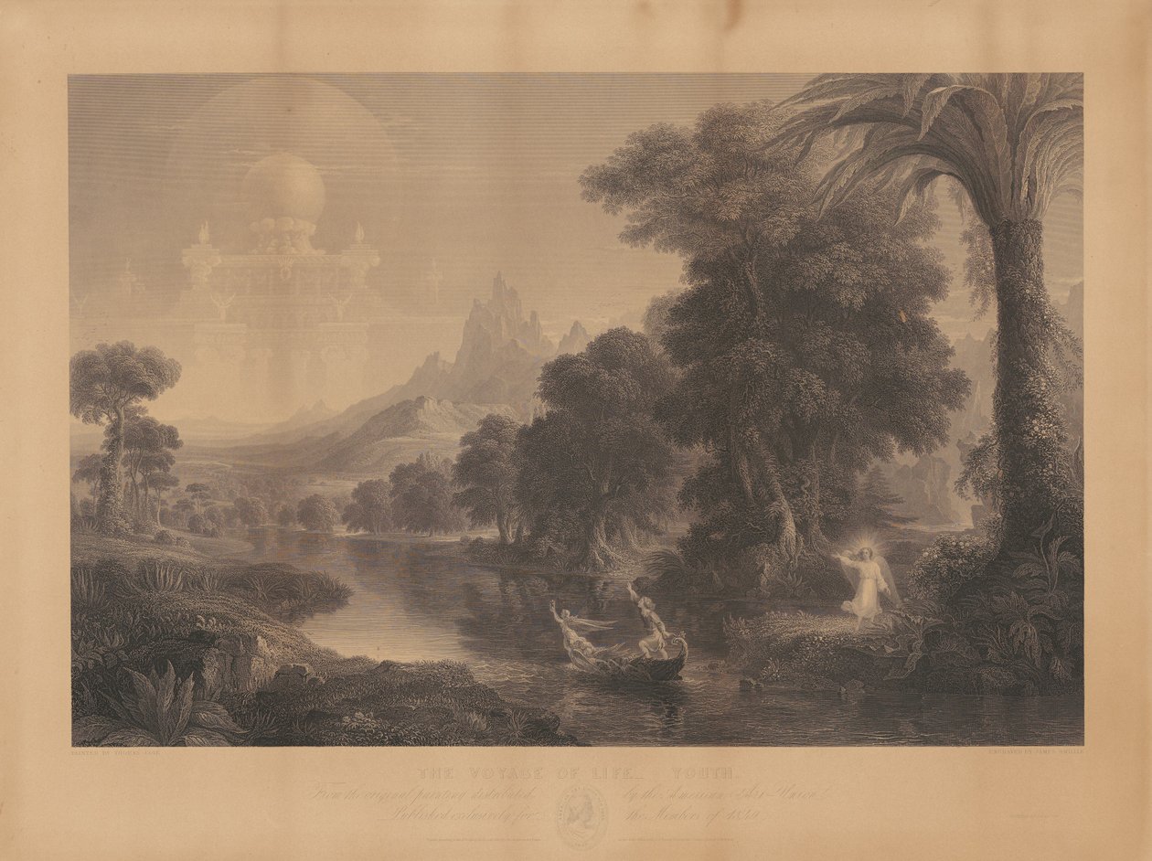 The Voyage of Life: Youth by James Smillie, after Thomas Cole