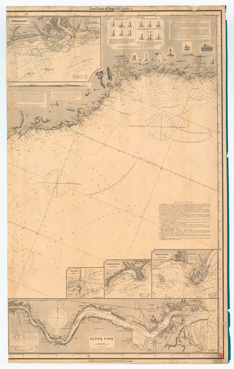 England East Coast. Sheet 4, late 19th century by James & Son Imray
