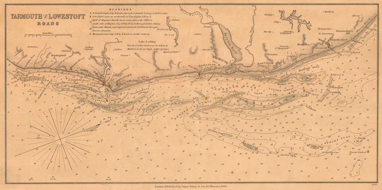 England East Coast: Yarmouth and Lowestoft Roads by James & Son Imray