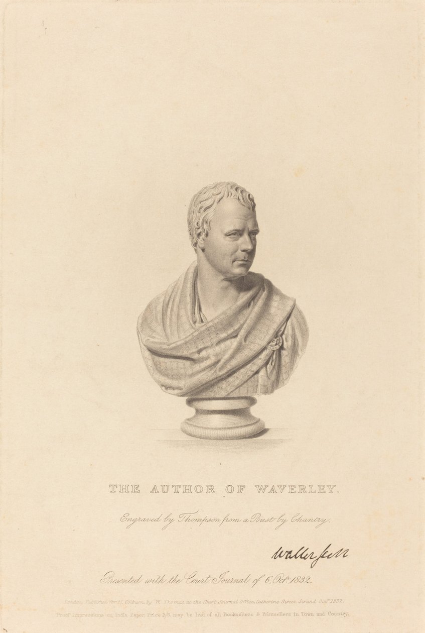 Bust of Sir Walter Scott by James Thomson after Sir Francis Legatt Chantrey