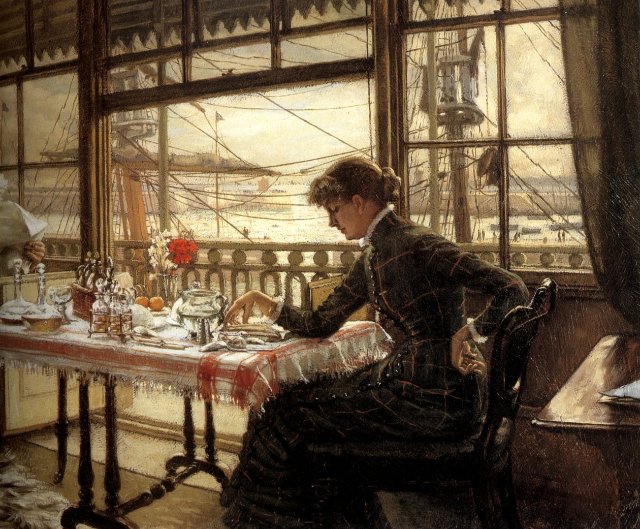 Room Overlooking the Harbour by James Tissot