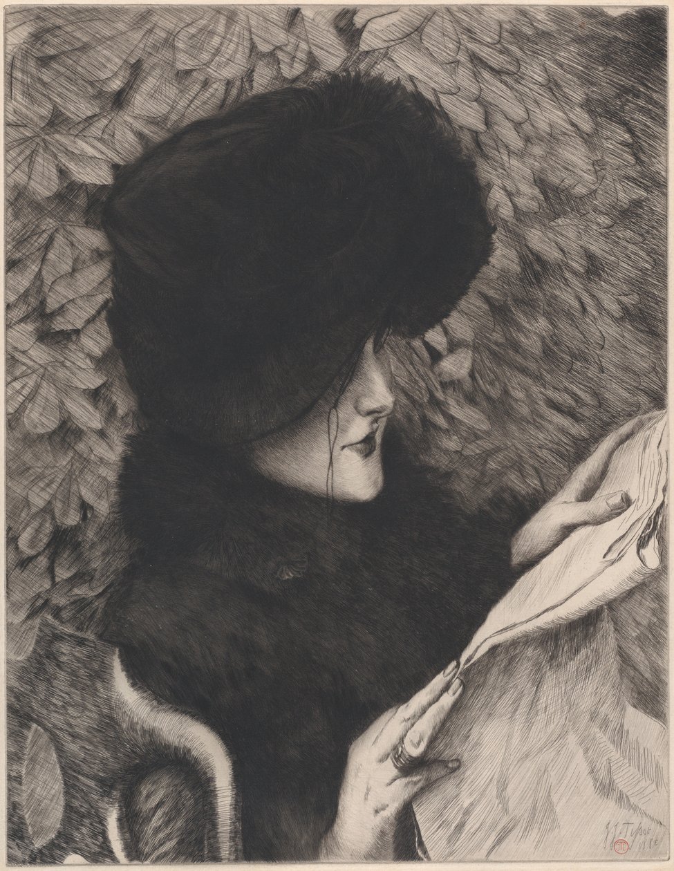 The Newspaper, 1883 by James Tissot