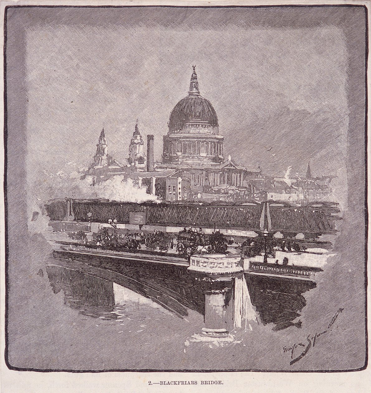 Blackfriars Bridge, London, 1796 by James Walker
