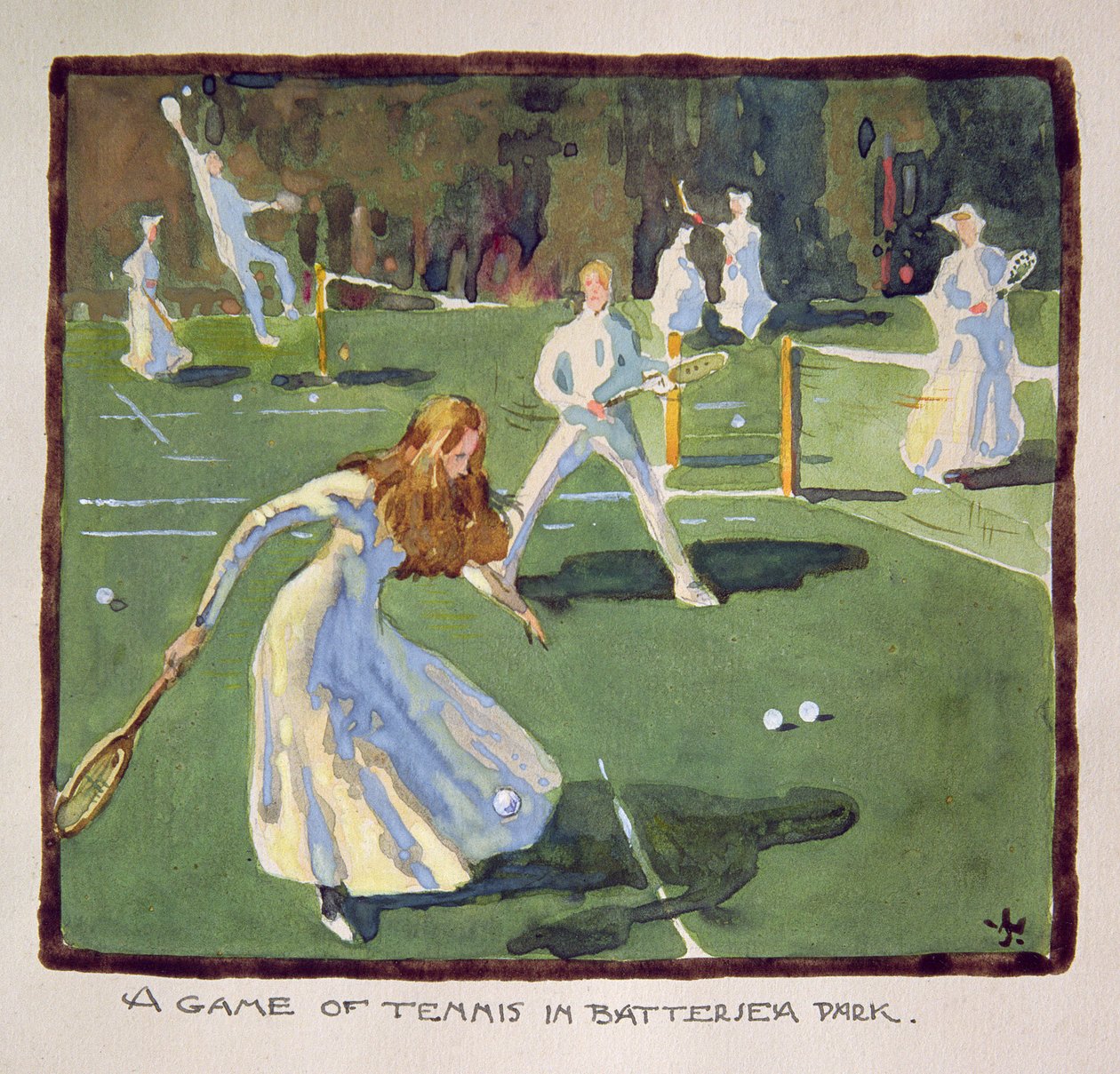 A Game of Tennis in Battersea Park by James Wallace