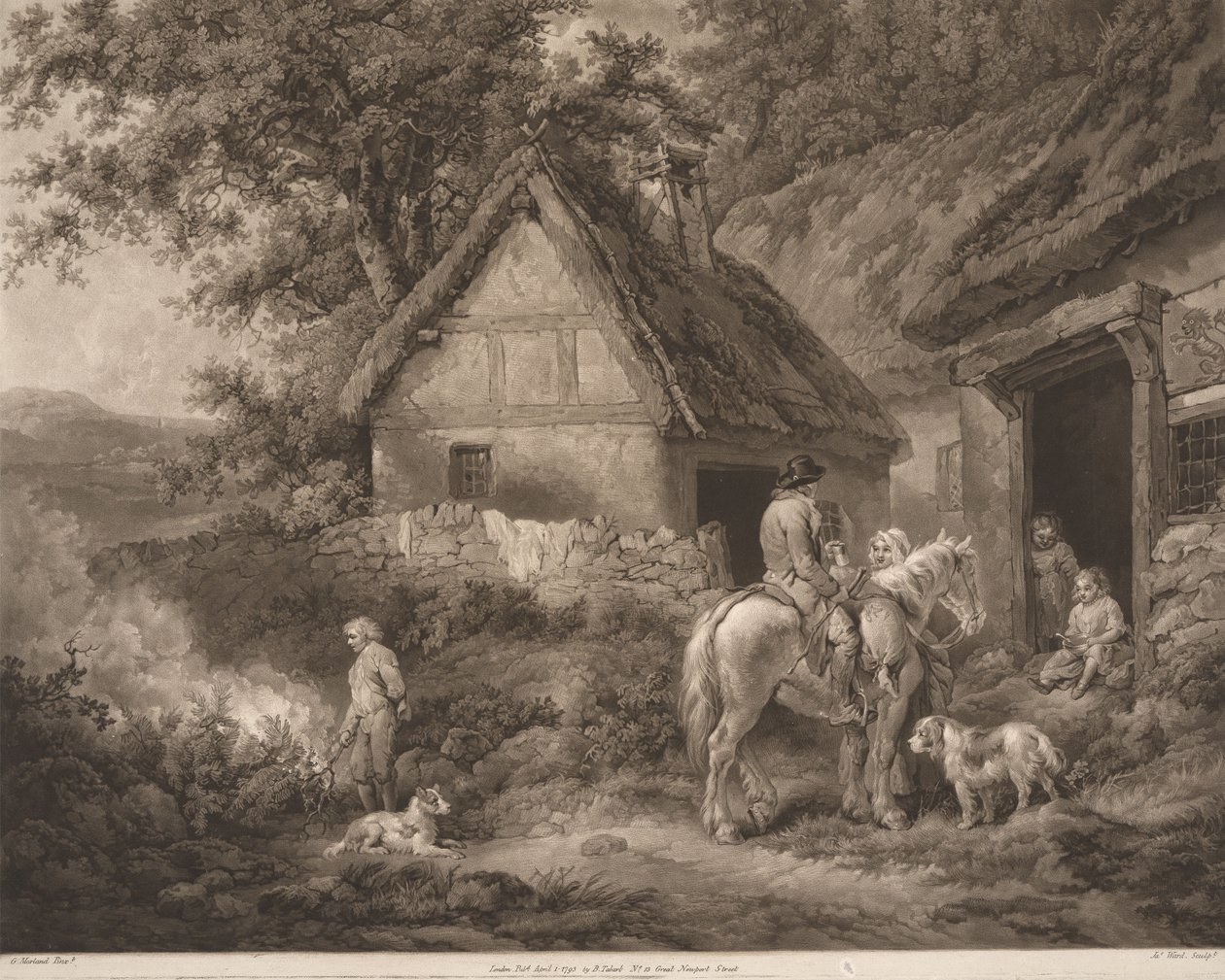 A Boy Employed in Burning Weeds by James Ward