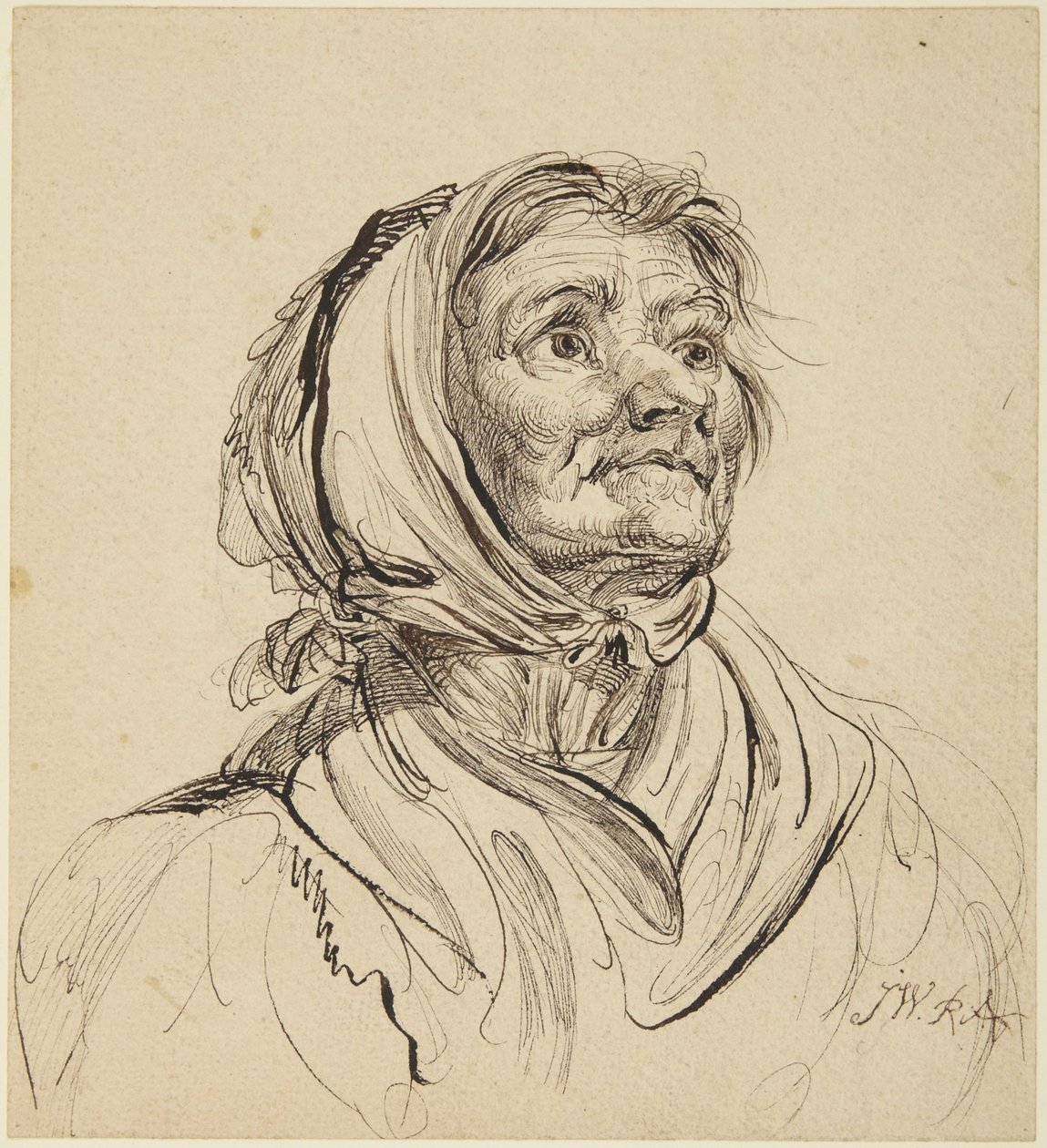 Head of Old Woman by James Ward