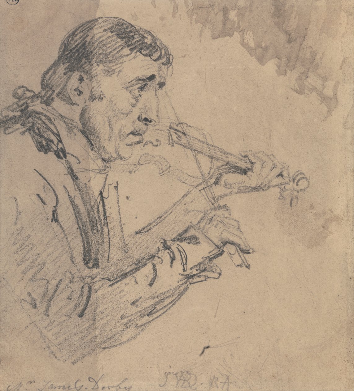 Mr. James Derby Playing the Violin by James Ward