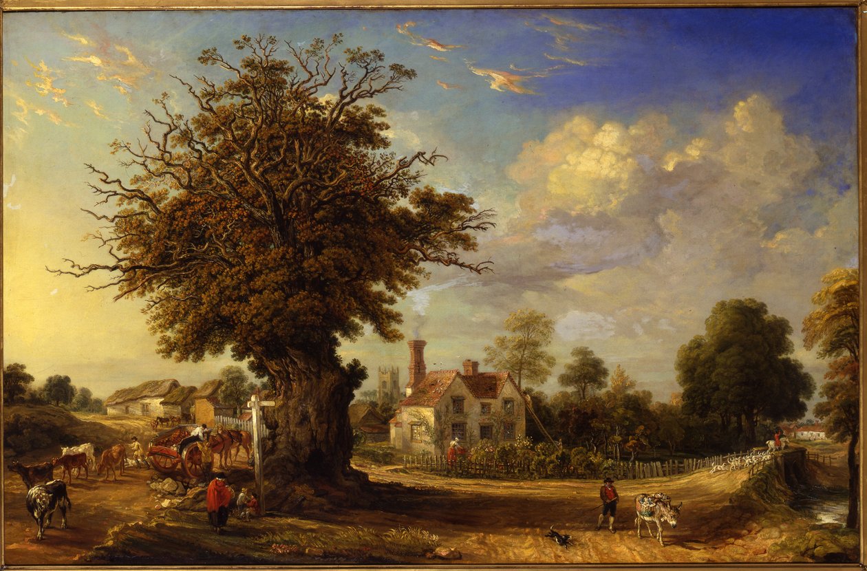 The Yeldham Oak at Great Yeldham, Essex by James Ward