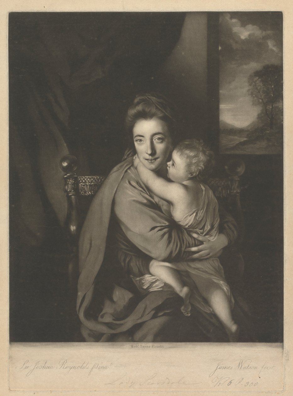 Caroline Curzon (née Colyear), Lady Scarsdale, and Her Son, Honourable John Curzon by James Watson