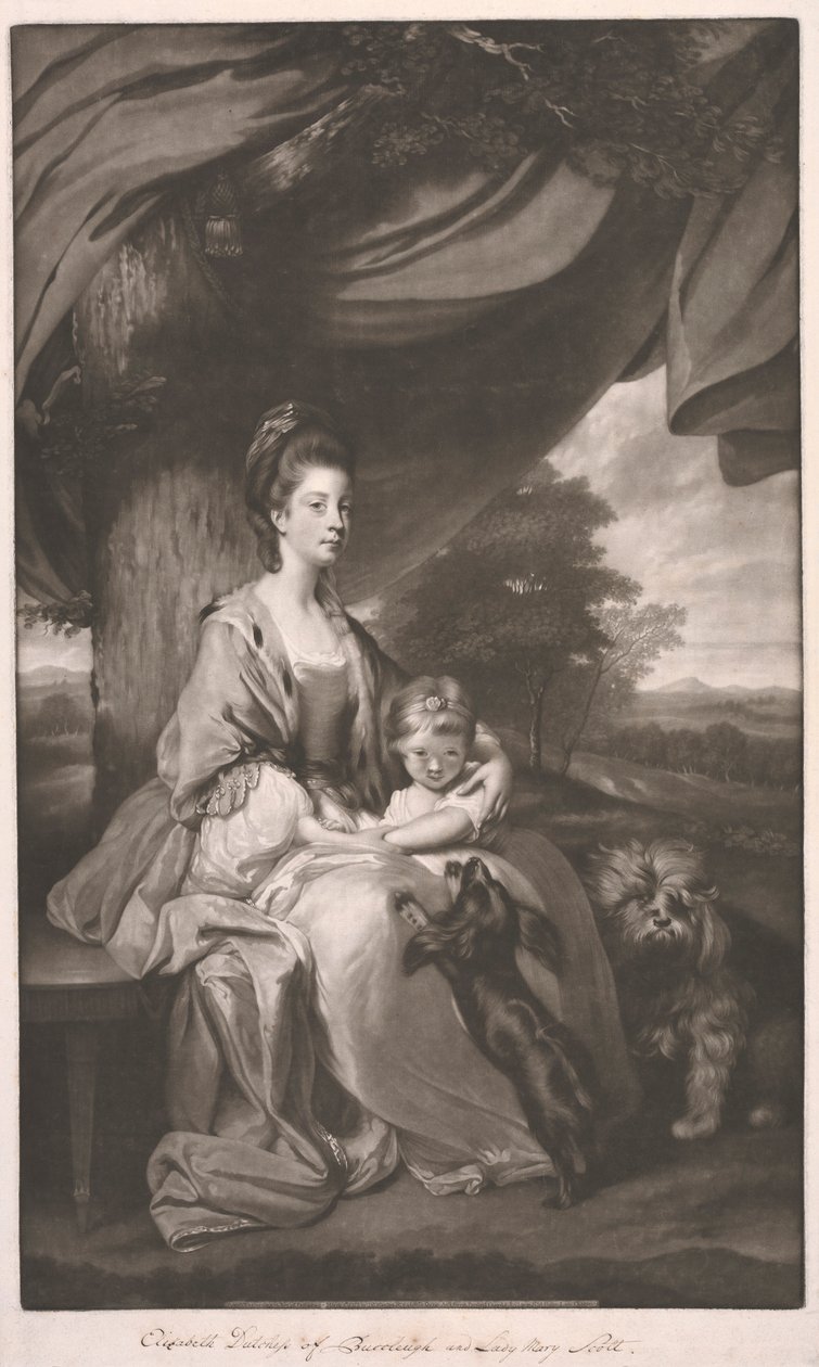 Duchess of Buccleuch with Her Daughter, Lady Mary Scott by James Watson