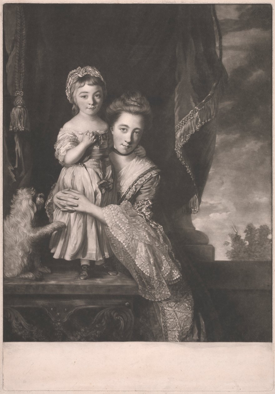 Margaret Georgiana, Viscountess of Spencer and Her Daughter by James Watson