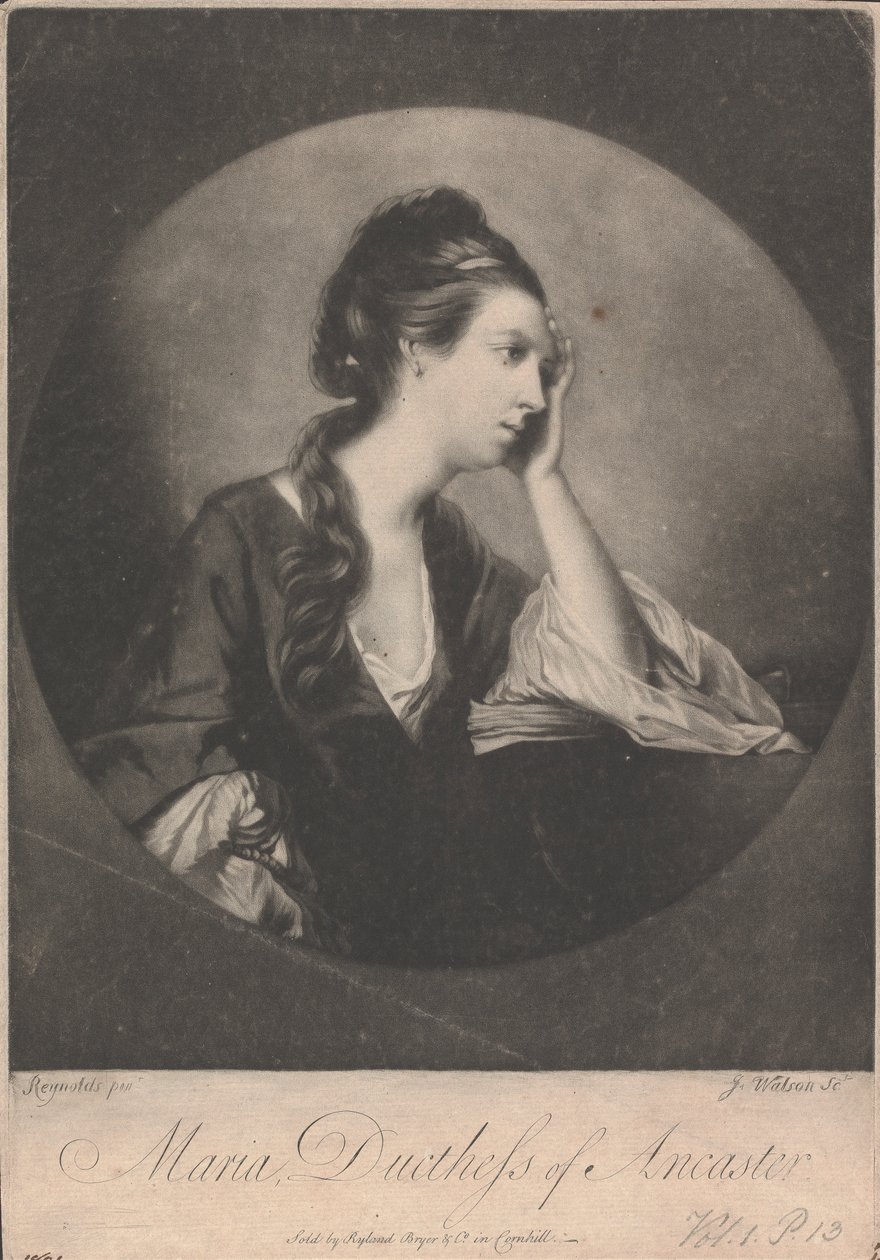 Mary Bertie (née Panton) Duchess of Ancaster and Kesteven by James Watson