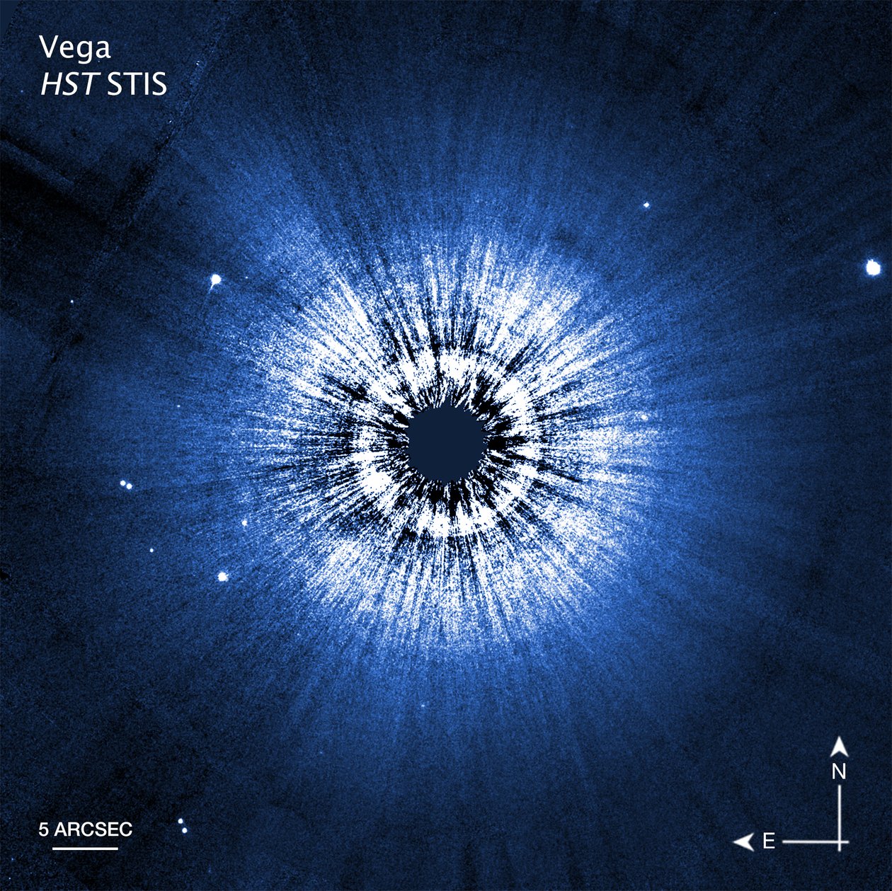 Vega Hubble Compass Image by James Webb Space Telescope (NASA)