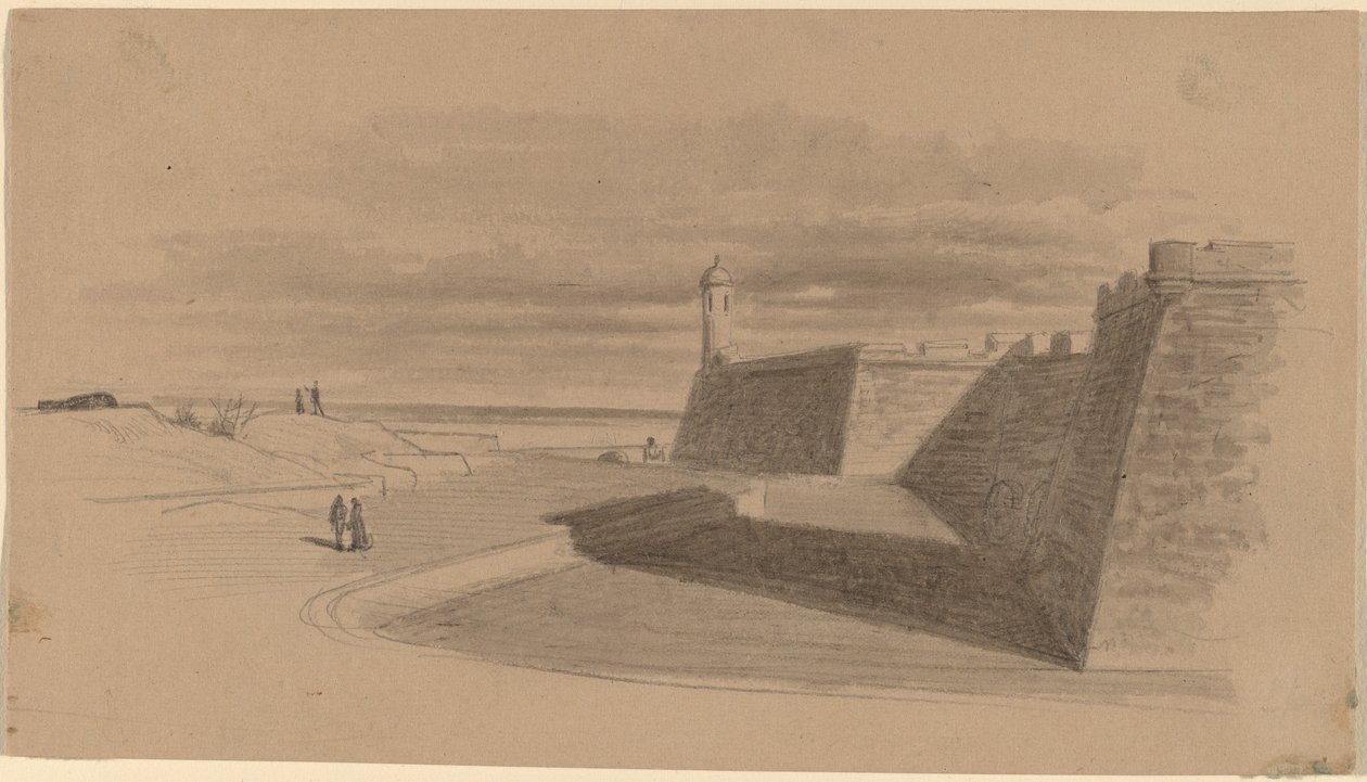 Moat at Fort Marion, Florida by James Wells Champney