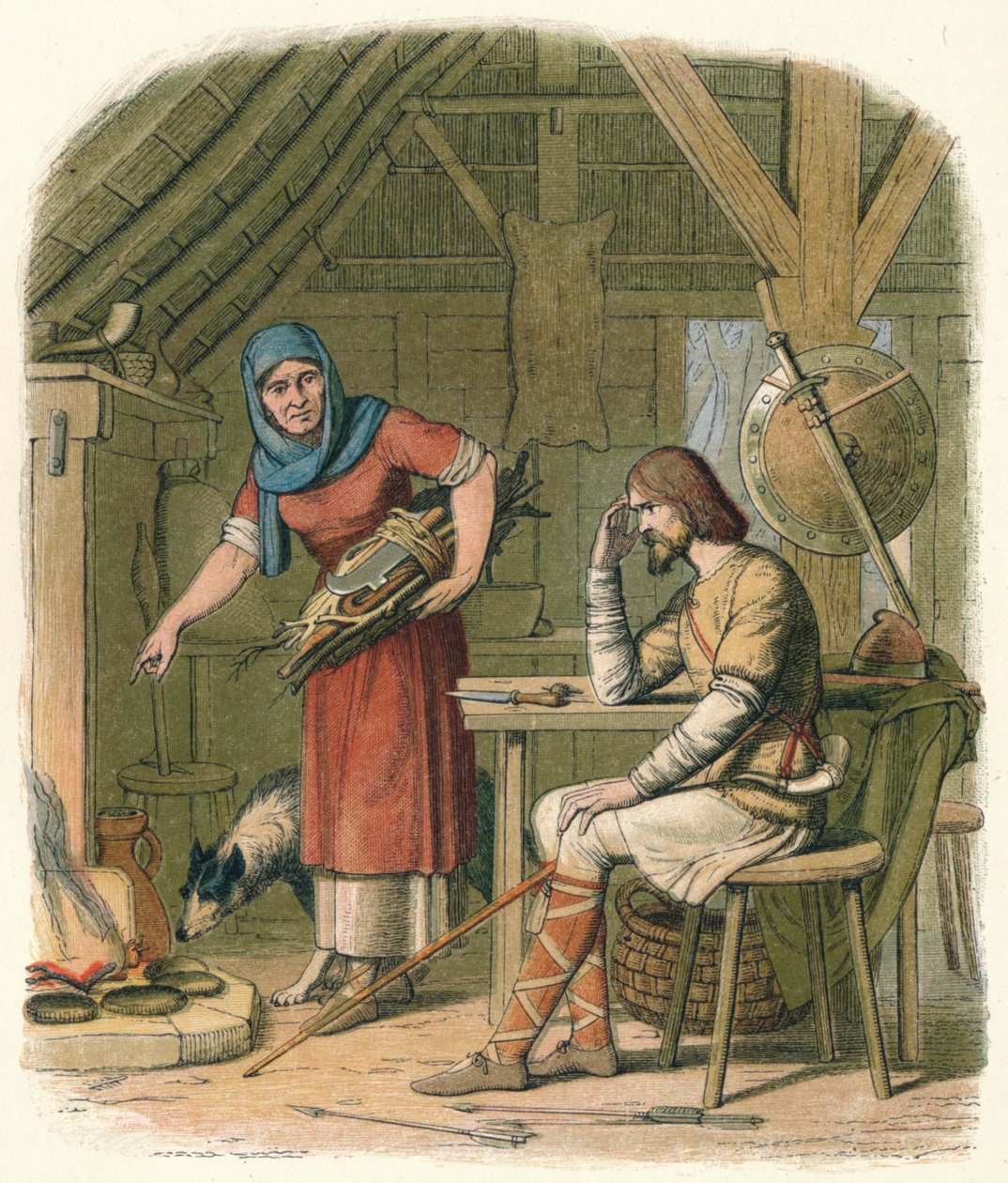 Alfred in the Neatherds Cottage by James William Edmund Doyle