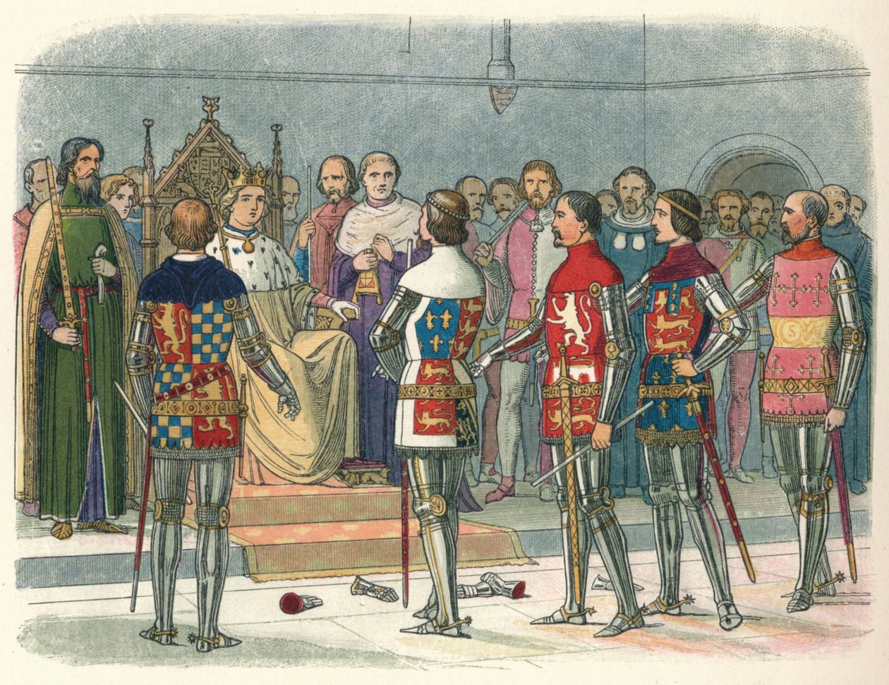 Arundel, Gloucester, Nottingham, Derby and Warwick, Before the King, 1387, 1864 by James William Edmund Doyle