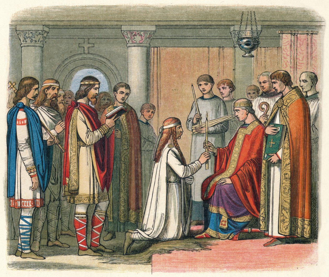 Baptism of King Guthorm, 878, 1864 by James William Edmund Doyle